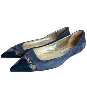 Jimmy Choo Blue and Gold Flats Size 7